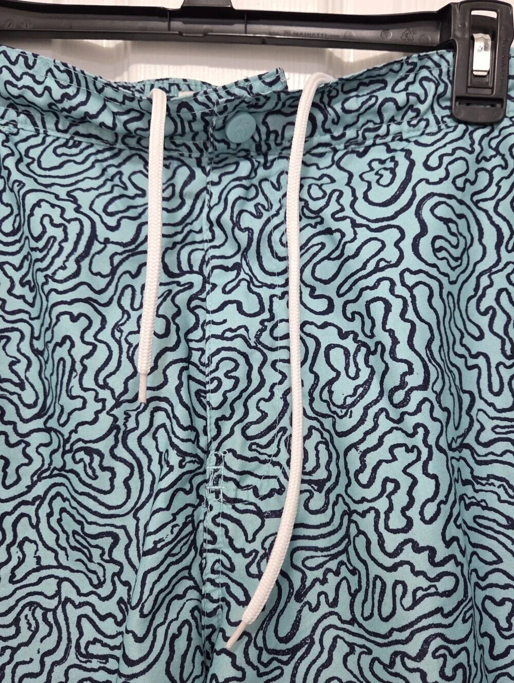 Trunk Surf & Swim Men Blue Abstract Print Swimming Trunks Shorts Size Medium